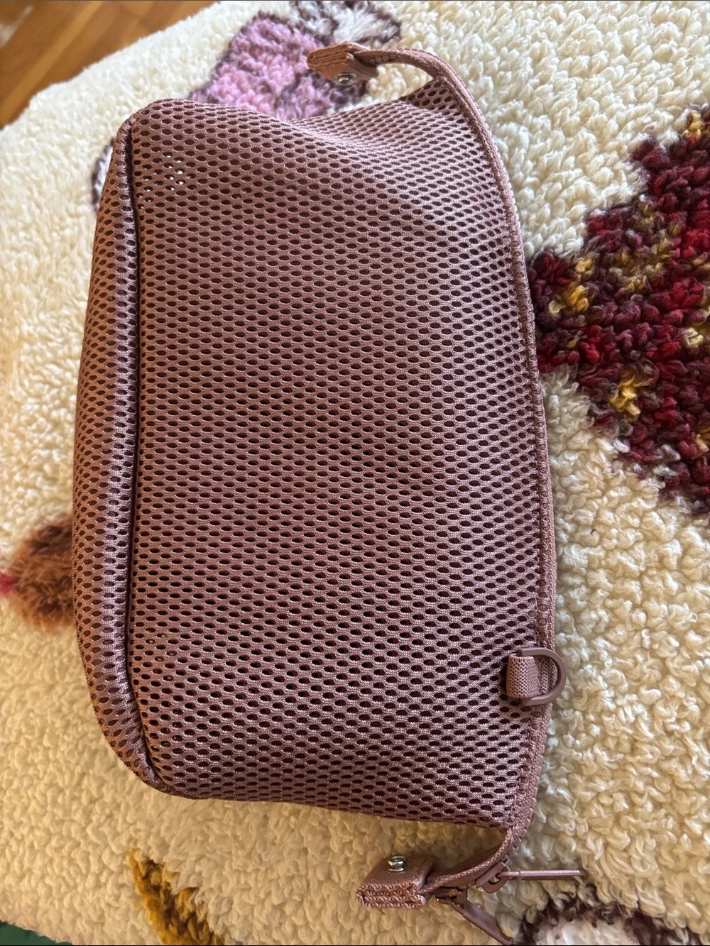 Dagne Dover Air Mesh Zip Pouch Dune Mauve Pink